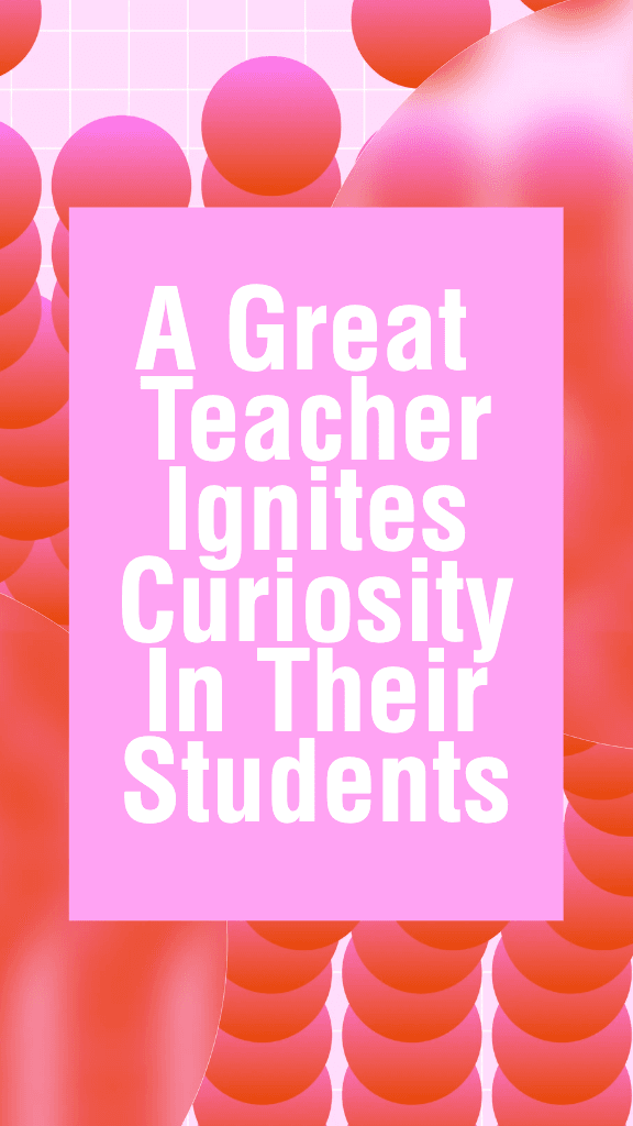 Inspiring Teacher Instagram Story with Pink