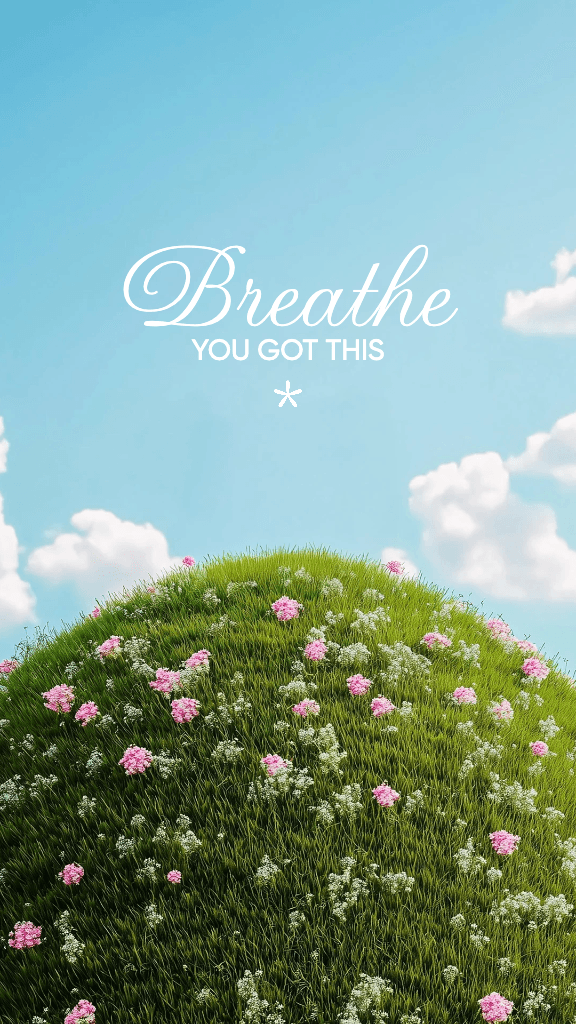 Relaxing Sky and Grass Phone Wallpaper Background