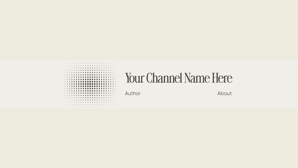 Elegant Minimalistic YouTube-Cover Design In Cream