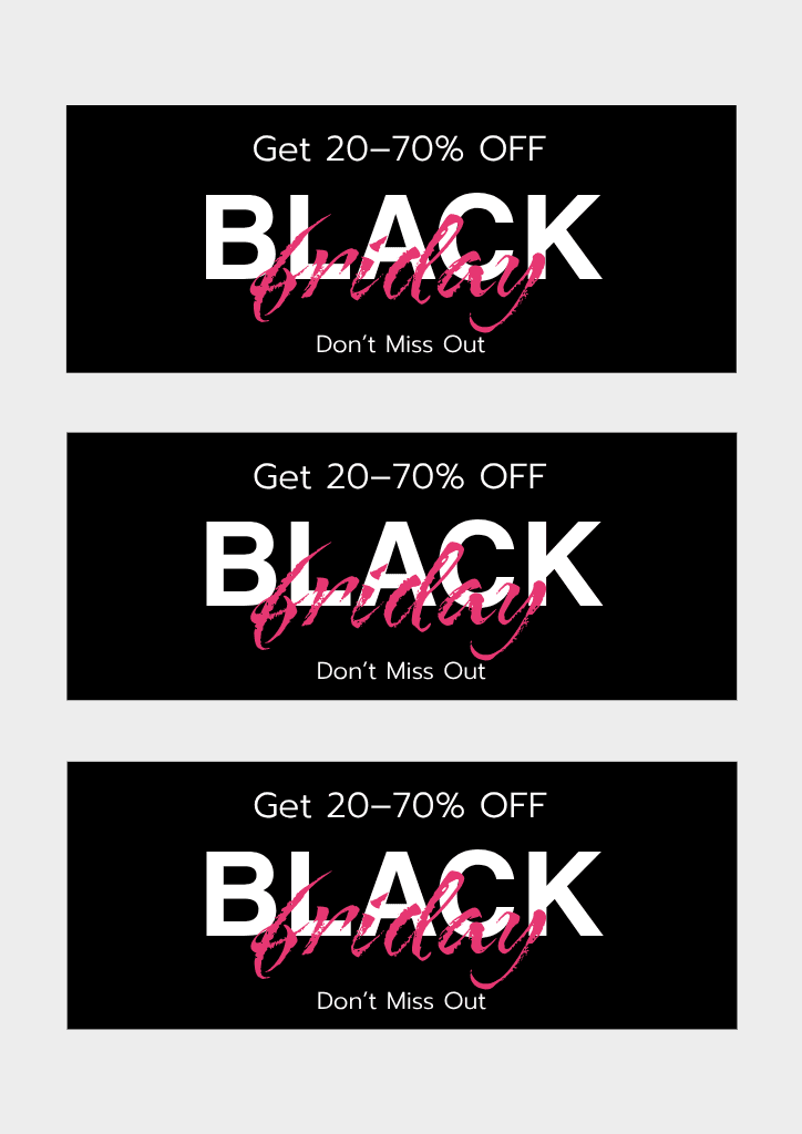 Elegant Black Friday A4 Ad Template