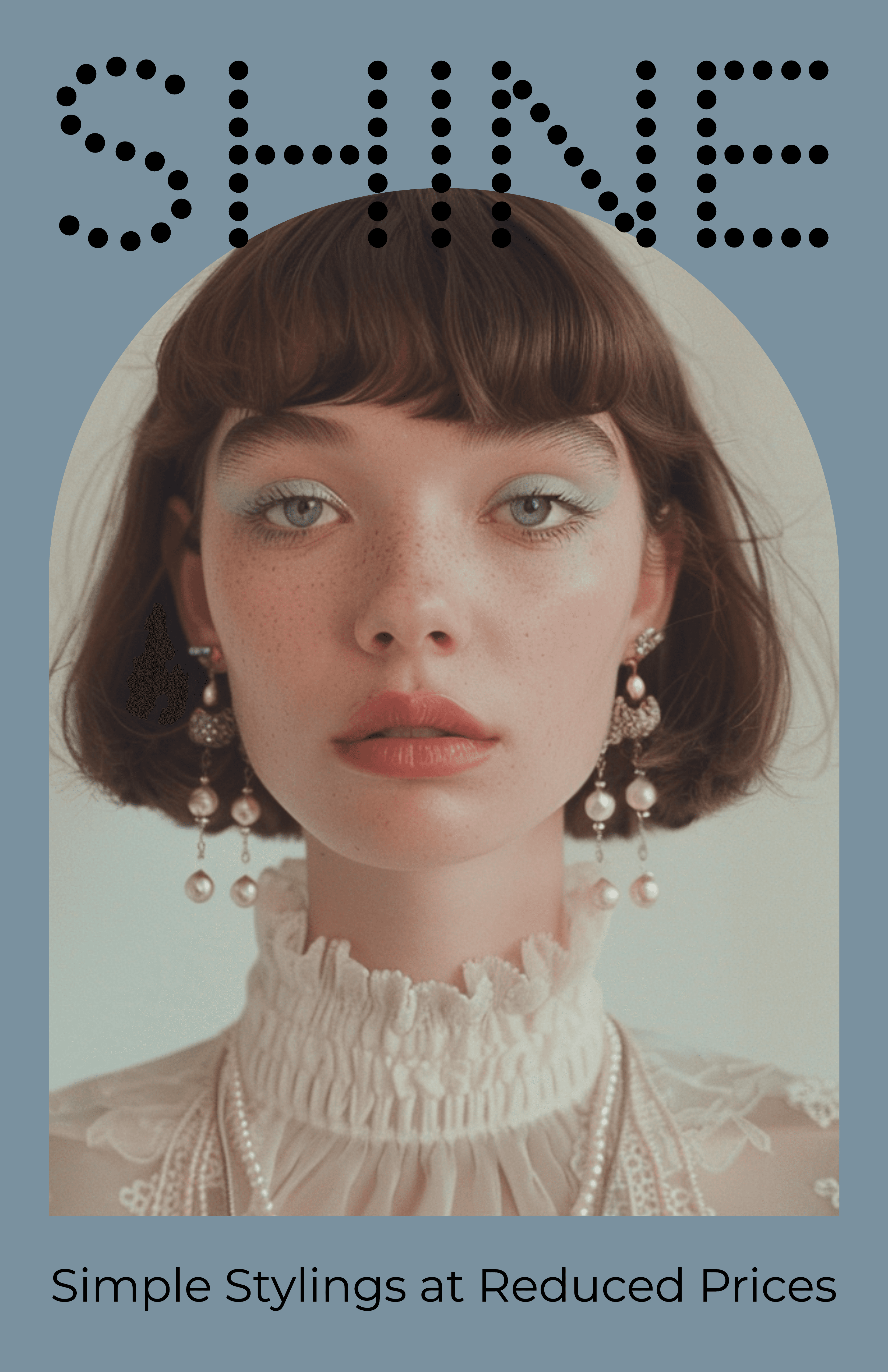 Elegant Blue Fashion Poster with Shine