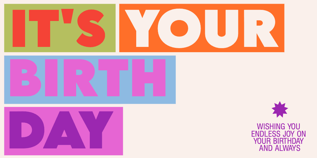 Vibrant Birthday Celebration Banner with Pink