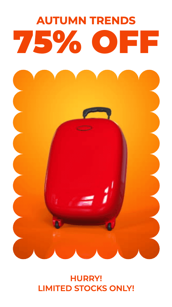 Vibrant Orange Instagram-Story Autumn Sale Template