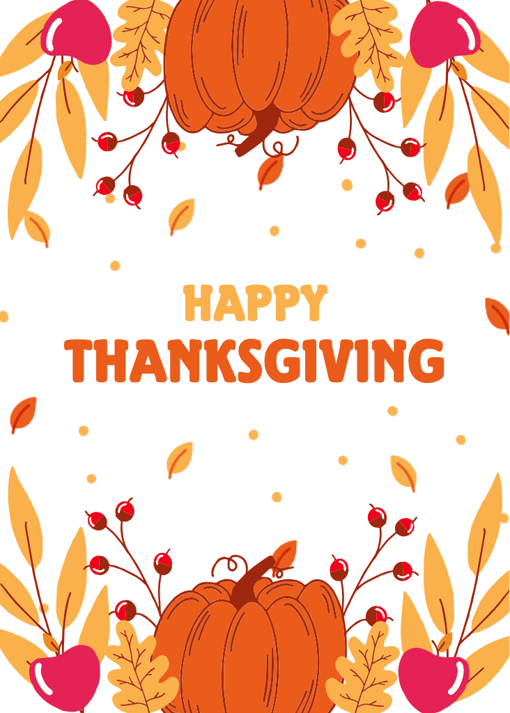 Warm Autumn Thanksgiving Poster Design