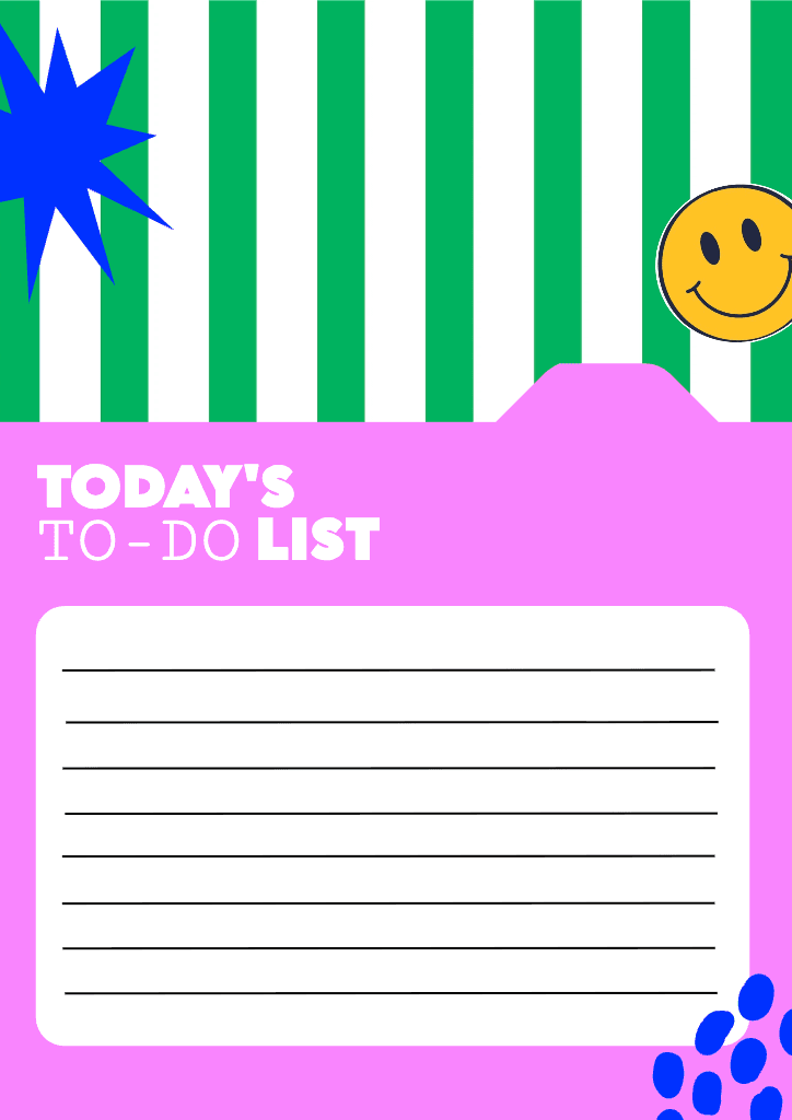 Vibrant Pink A4 To-Do List Template