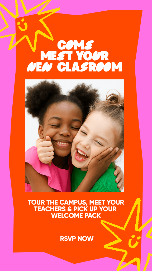 Colorful Instagram Story for Classroom Welcome