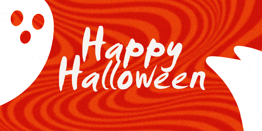 Vibrant Halloween Banner with Striking Orange Theme