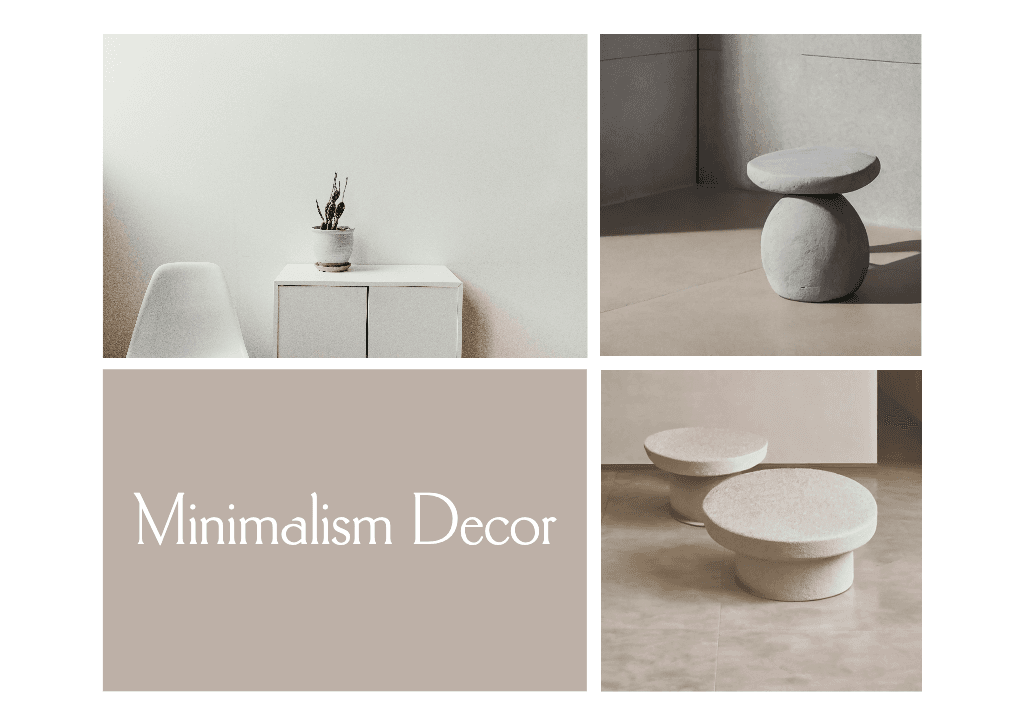 Minimalist A4 Poster in Soothing Beige