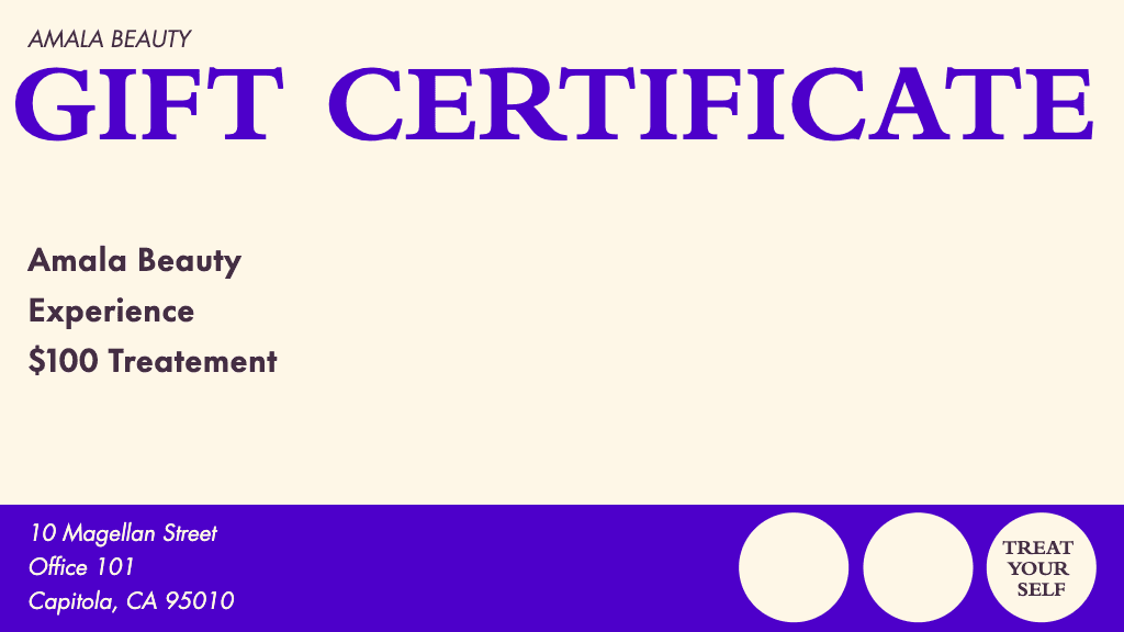Elegant Purple Beauty Gift Voucher Design