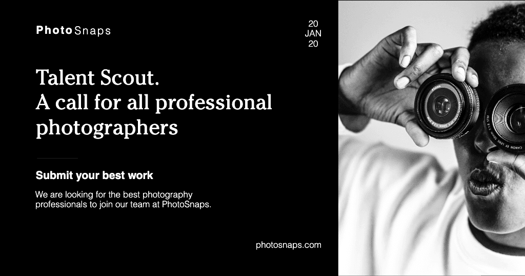 Black and White Photographer Recruitment Poster