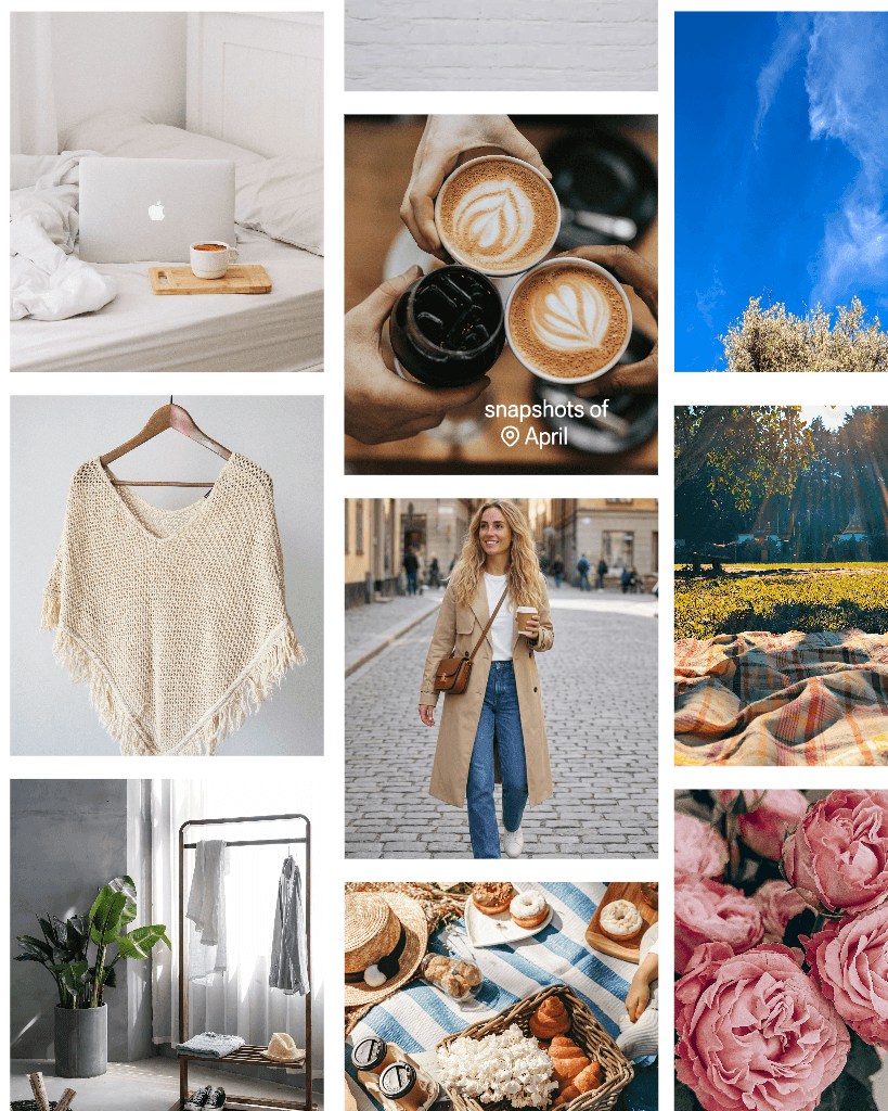 Beige Spring Portrait Post Showcasing April Vibes