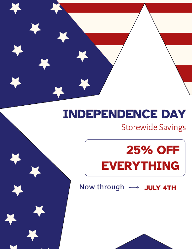 Red and Blue Independence Day Sale Poster