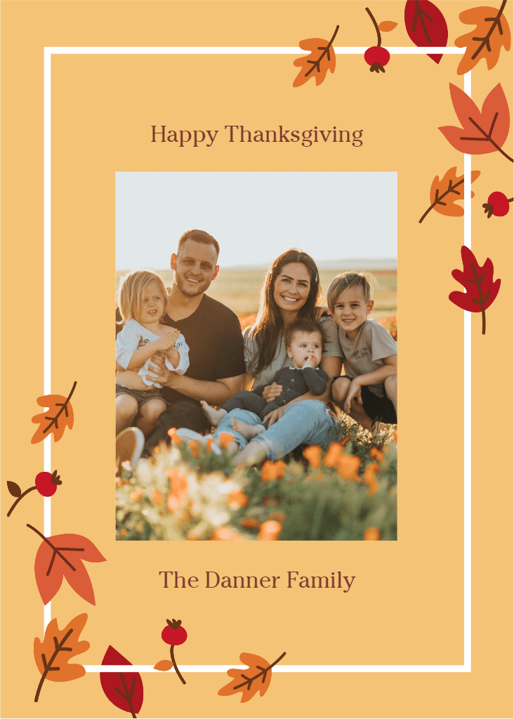 Autumn Shades Thanksgiving Family Post