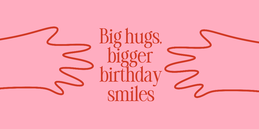 Heartwarming Birthday Banner in Pink and Red