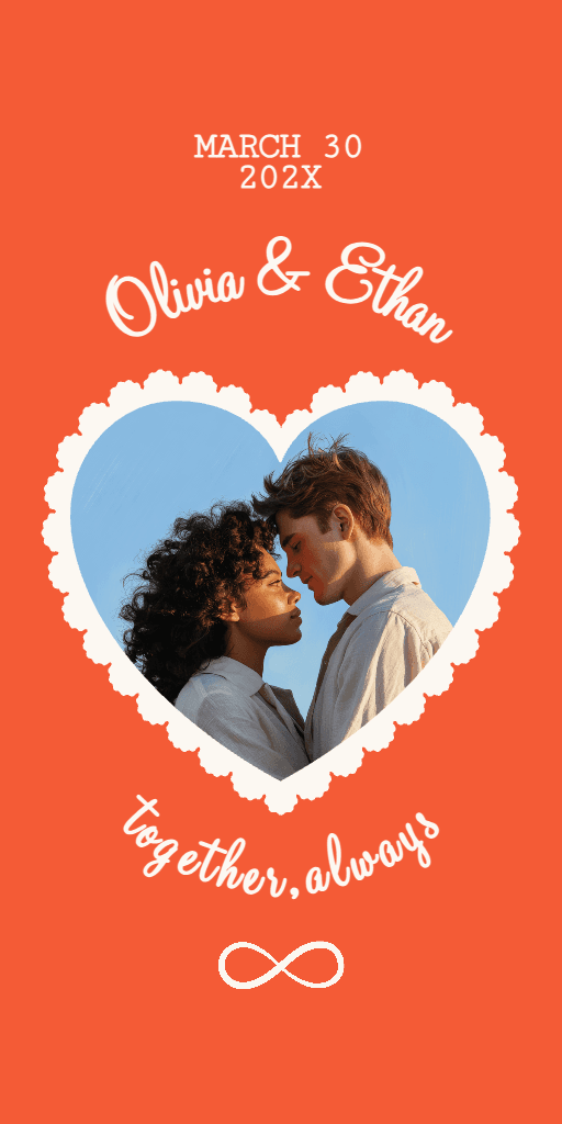 Romantic Wedding Banner with Orange Theme