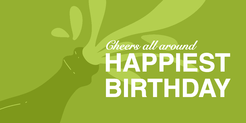 Vibrant Green Birthday Ad Banner Design
