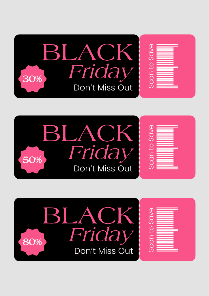 Bold Black Friday A4 Voucher Design