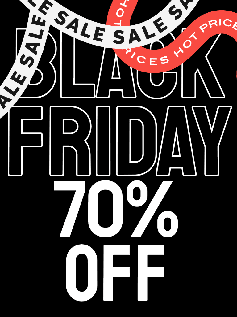 Dynamic Black Friday Poster with Bold Black Accents