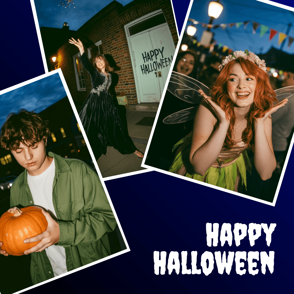 Vibrant Halloween Instagram Square Poster Design
