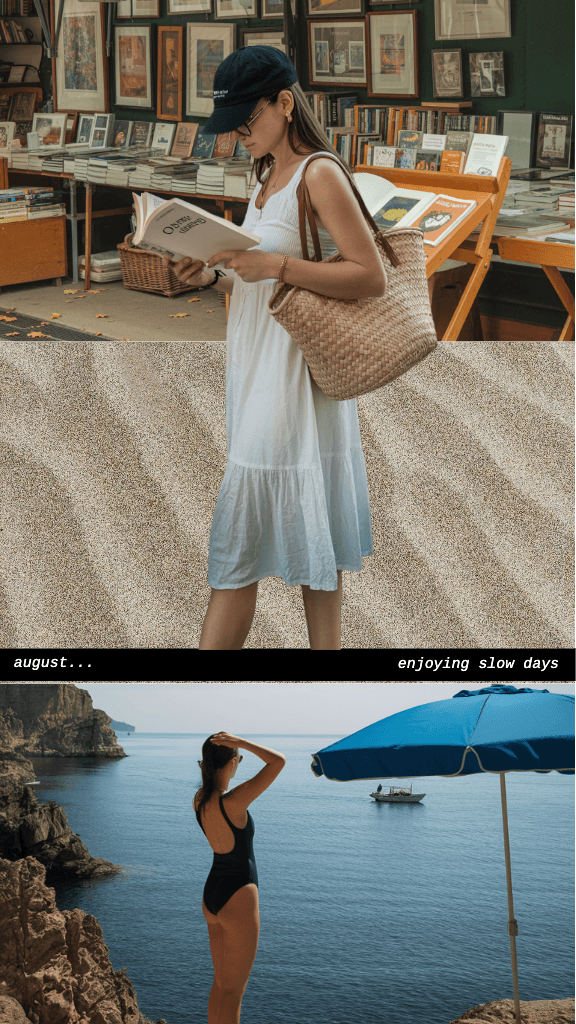 Serene Pinterest Pin in Sand and Blue
