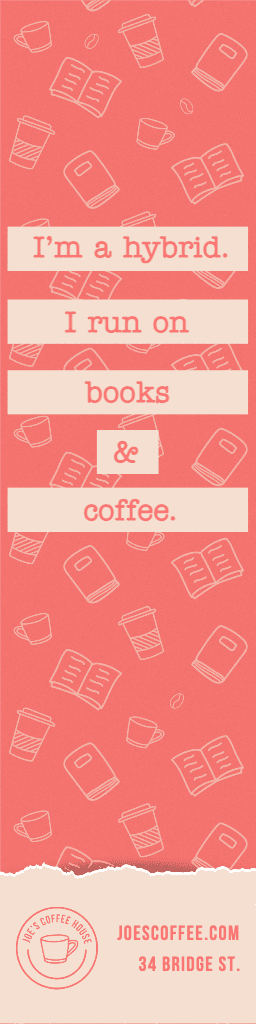 Coral Charm Book Lovers Coffee Ad