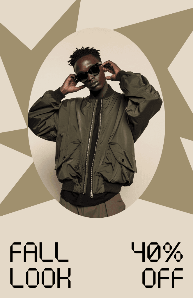 Chic Olive Fall Fashion Sale Poster