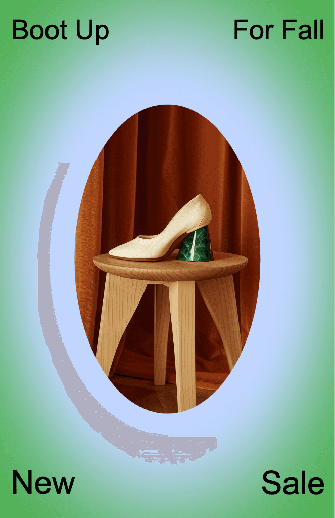 Elegant Fall Fashion Poster with Beige Footwear
