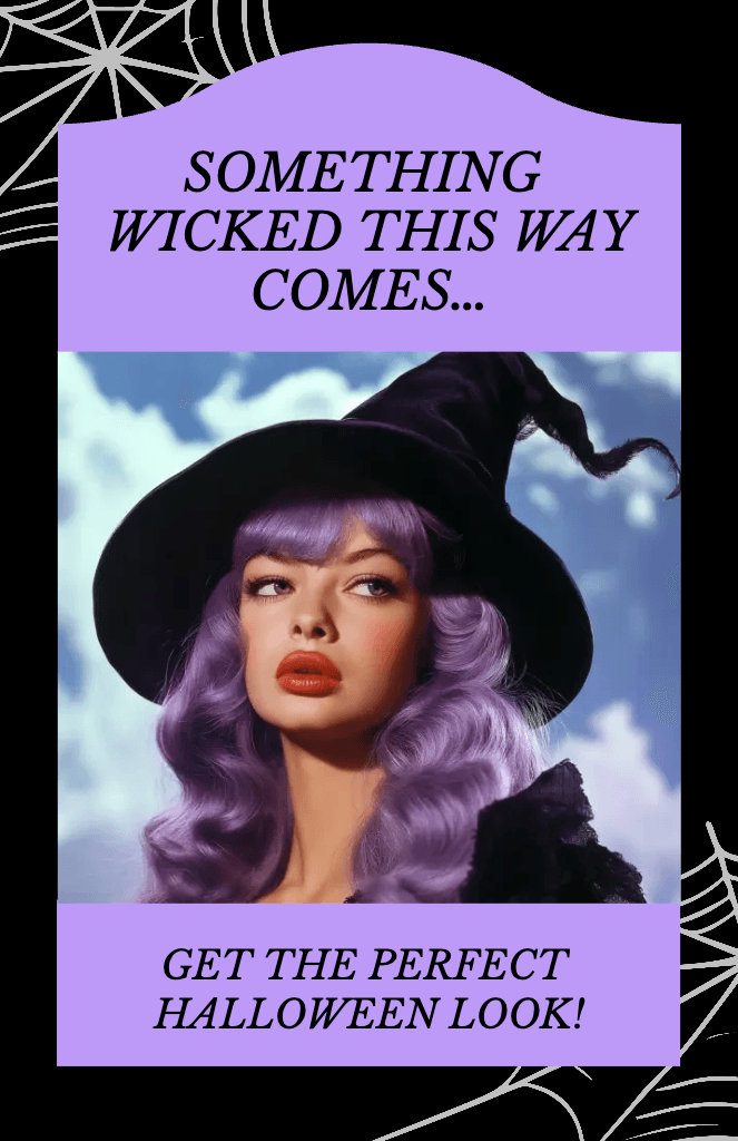 Wicked Halloween Poster with Lavender Theme