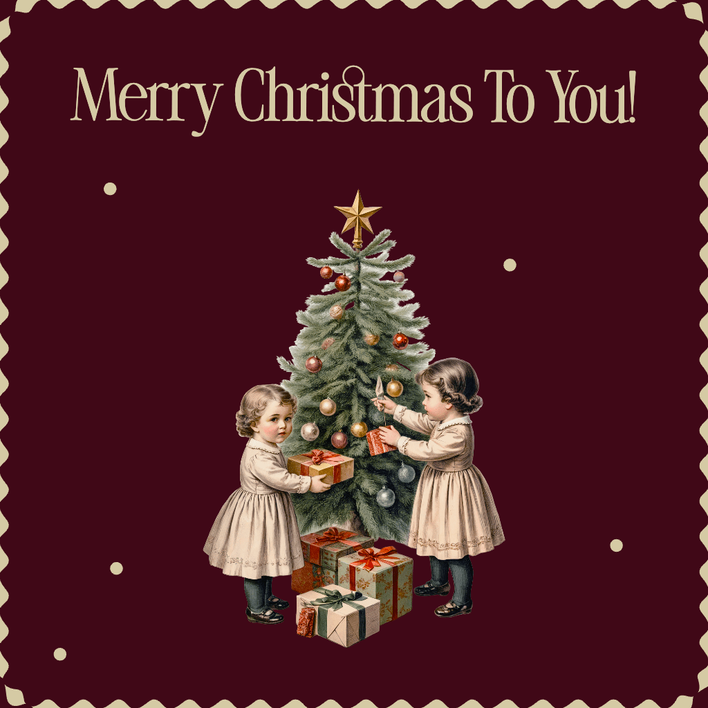 Classic Christmas Burgundy Instagram Square Post