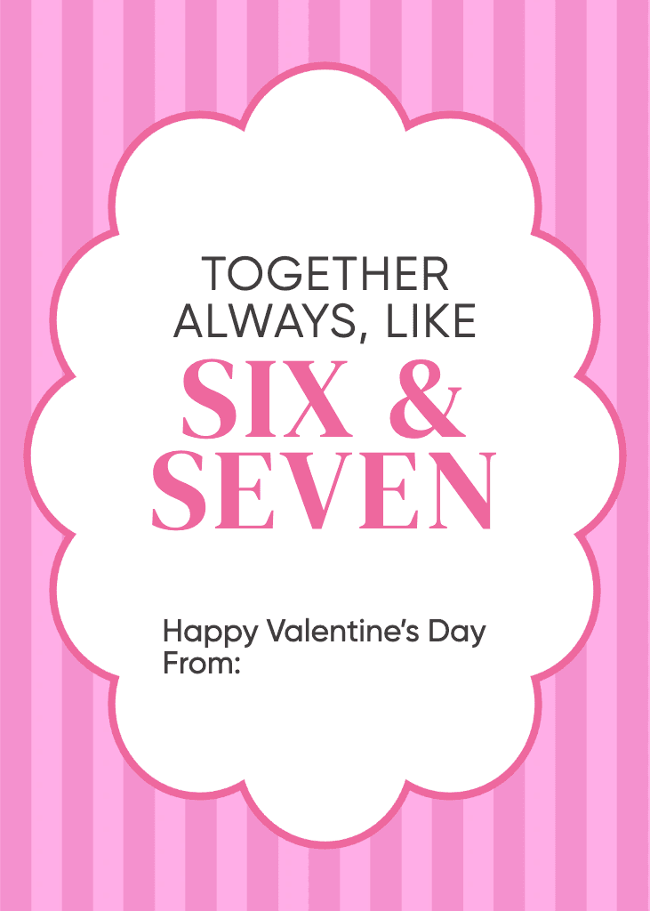 Charming Pink Holiday Card for Valentine's Day