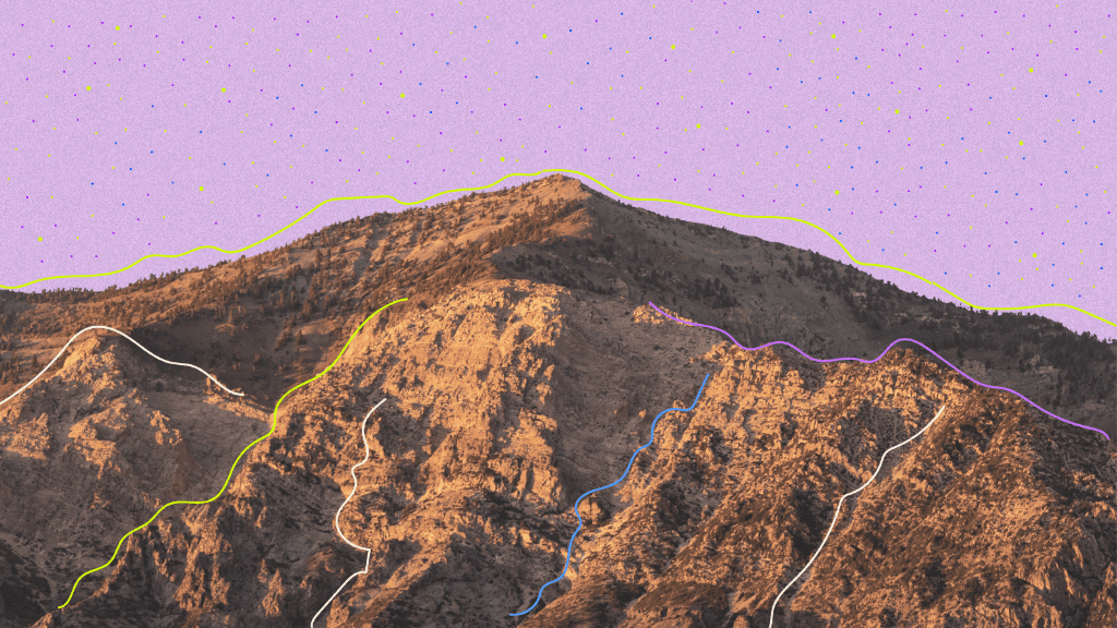 Mountainscape Purple Haze Poster Design