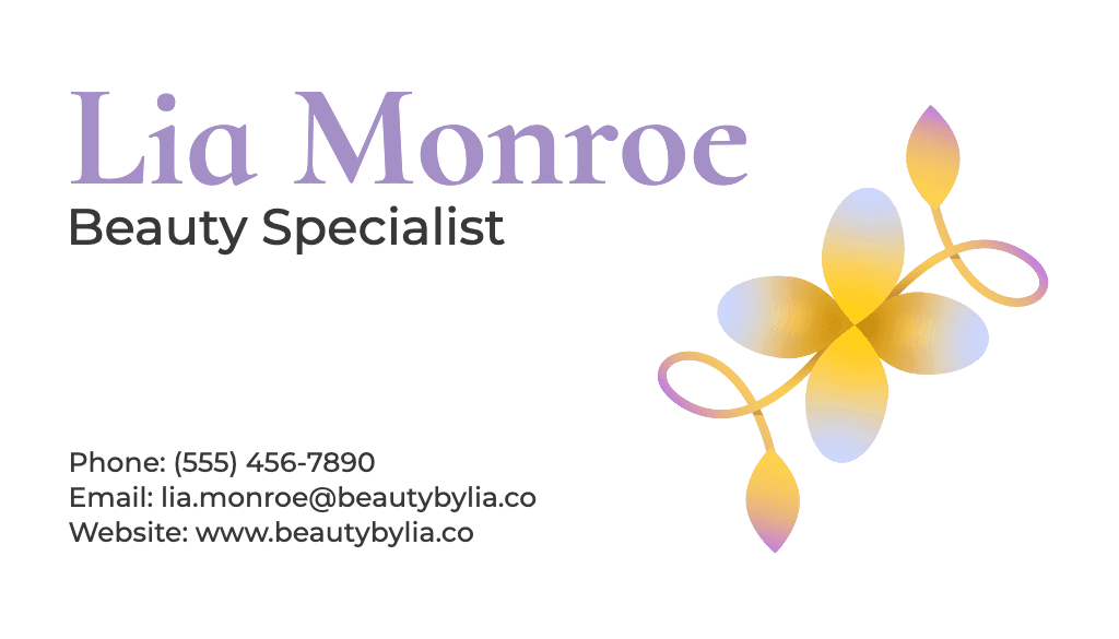 Elegant Lavender Business Card Design Template