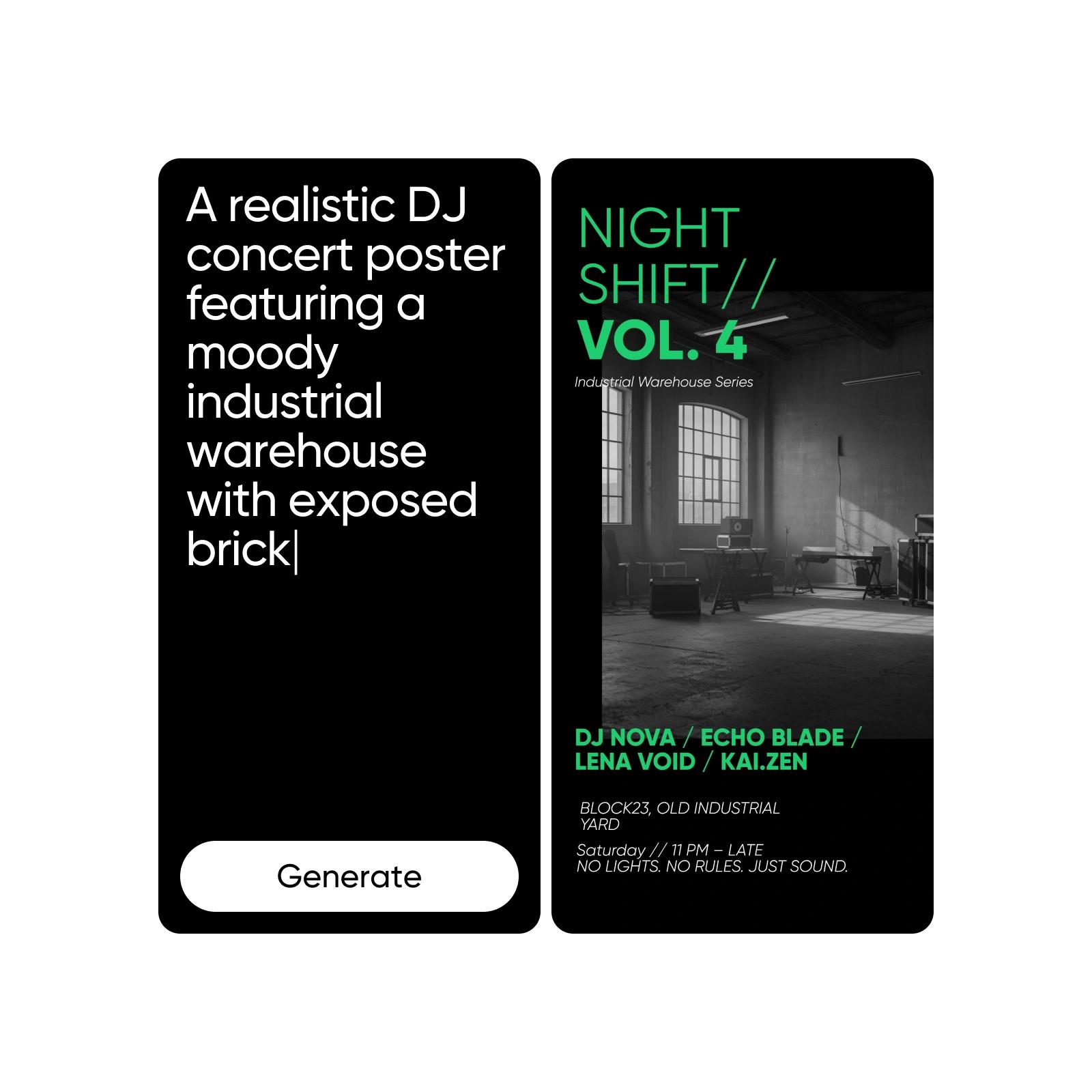 event and entertainment ai posters