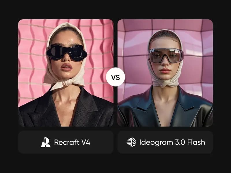 Recraft V4 vs Ideogram 3.0 Flash AI image model comparison