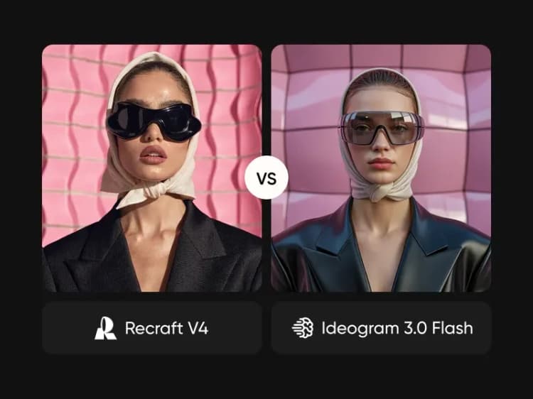 Recraft V4 vs Ideogram 3.0 Flash AI image model comparison