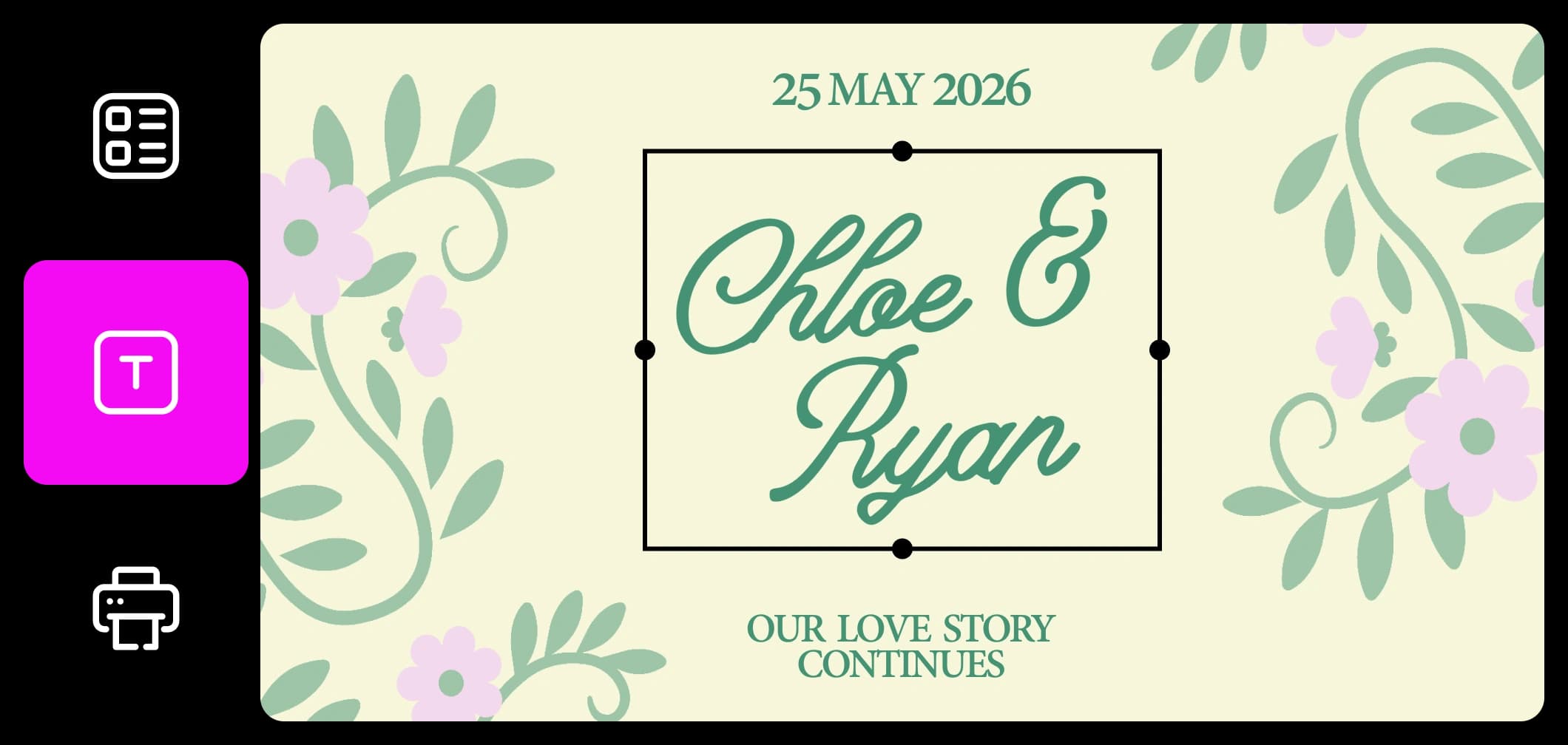 Design and print wedding invitations