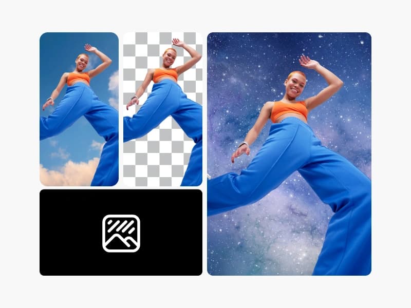 zmiana tła obrazów za pomocą narzędzia usuwania tła Picsart