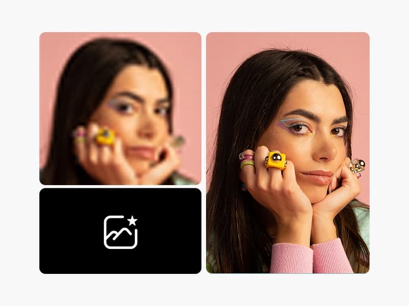 Increase image resolution with Picsart photo enhancer