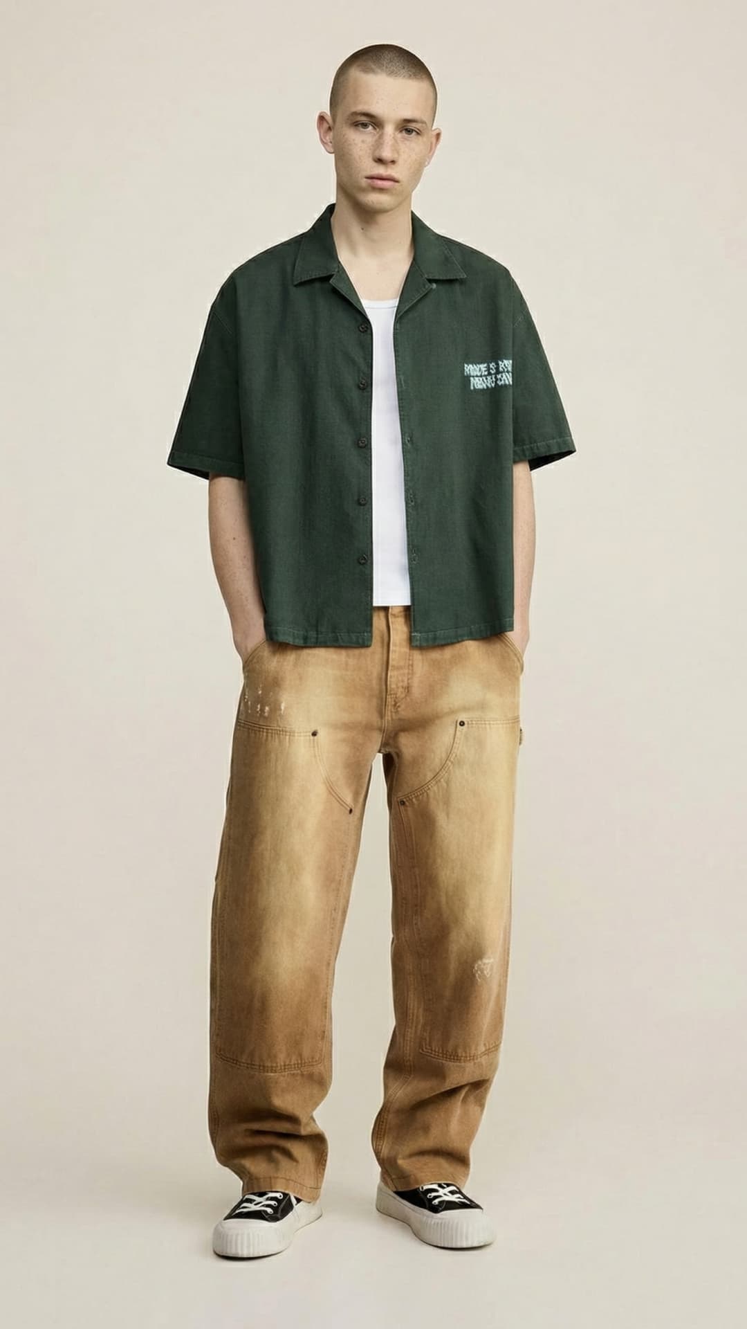 Young man wearing pants