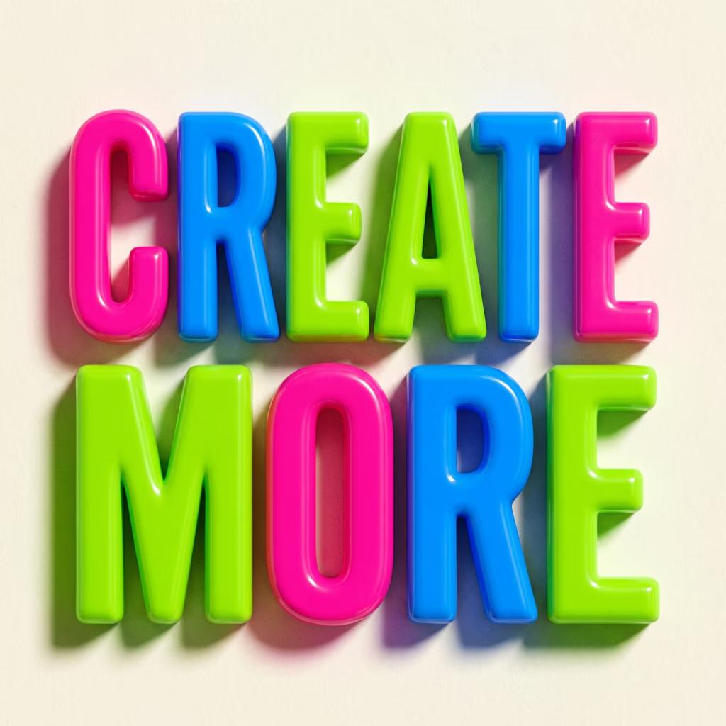 Gemini 2.5 Flash generated image - 3D typography poster