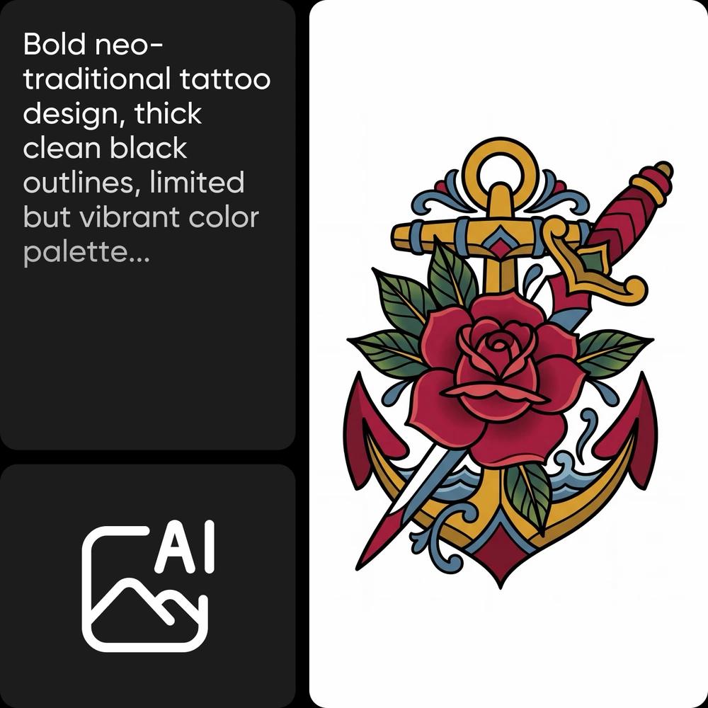 traditional & neo-traditional ai tattoo generation