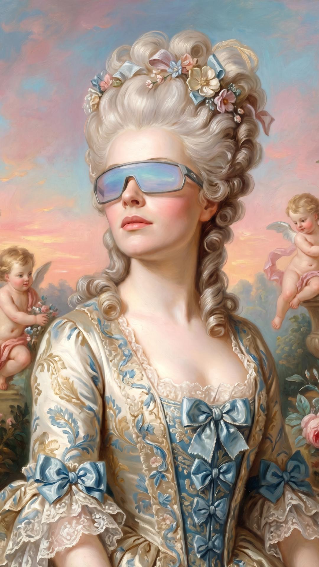 Classical portrait AI generator blending renaissance aesthetics with futuristic fashion