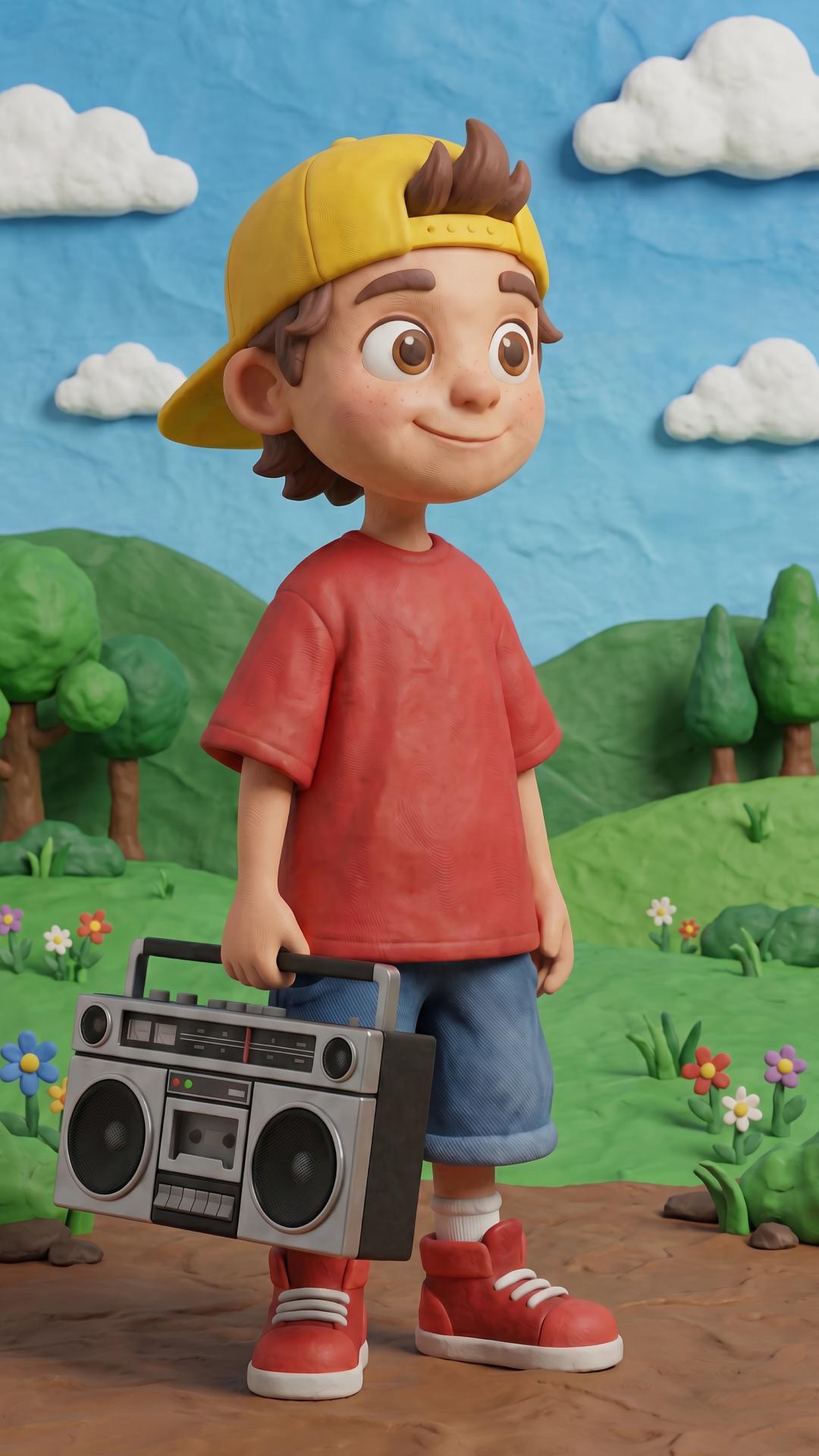 3D clay-style AI character generator creating playful animated avatars
