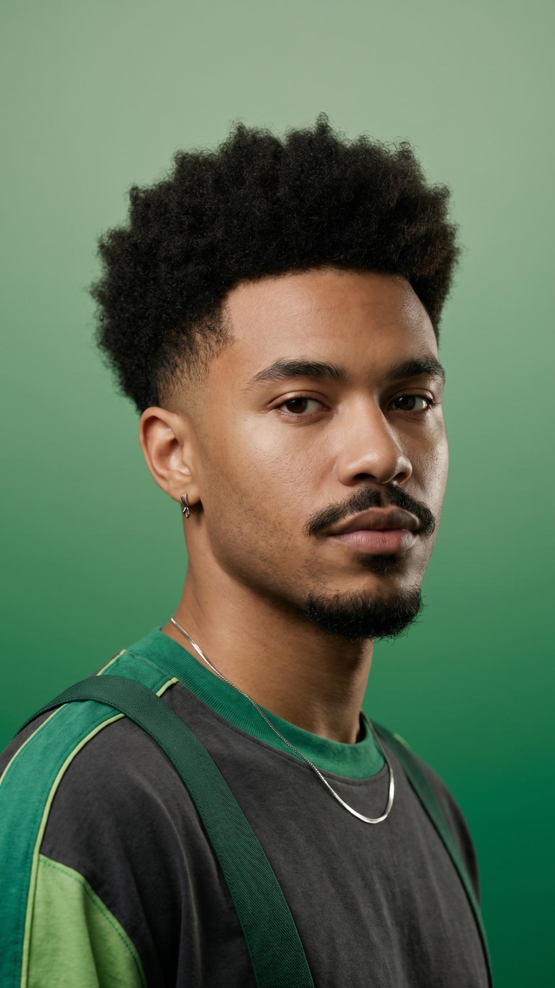 AI-generated realistic male portrait with styled hair