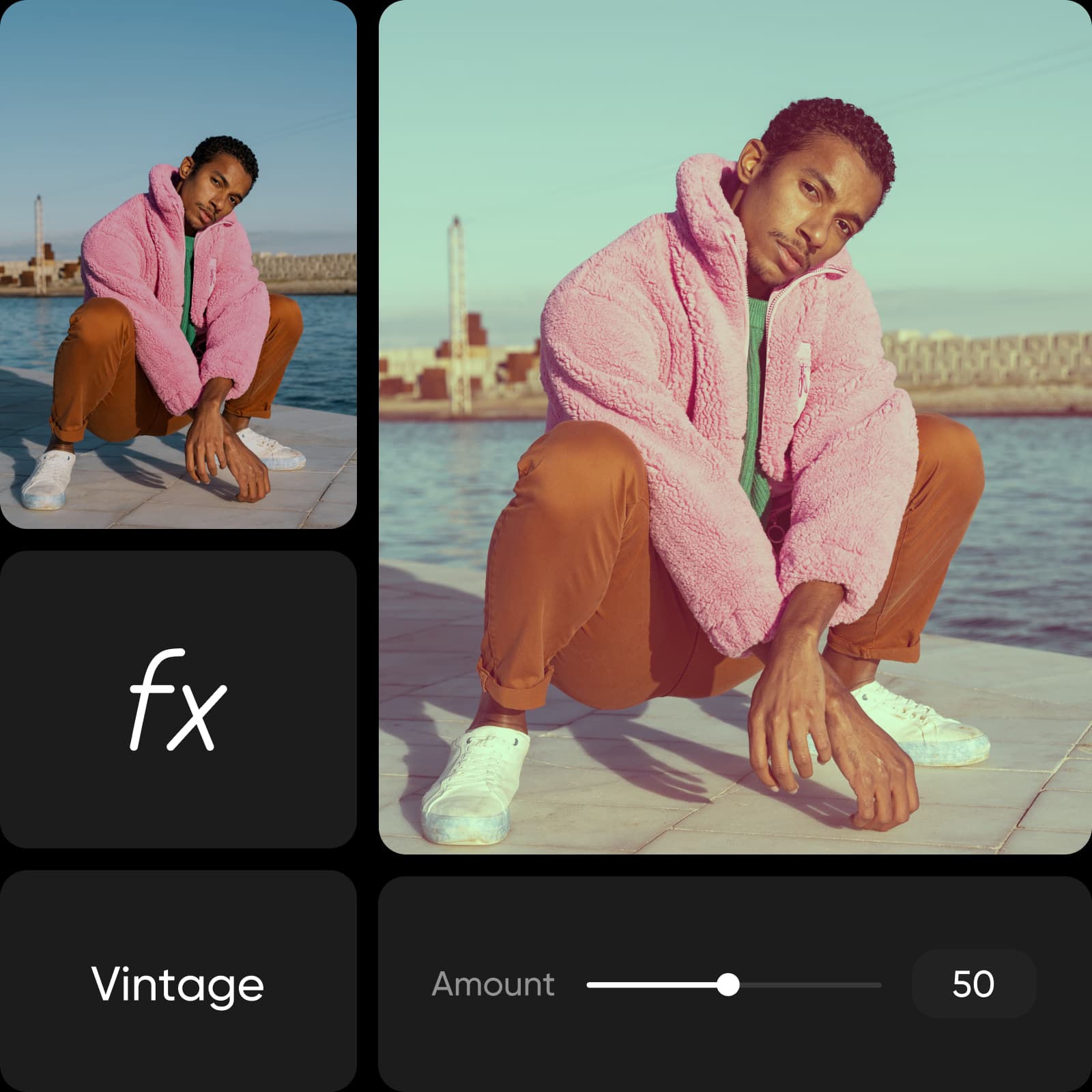 add vintage filter to photos online and free