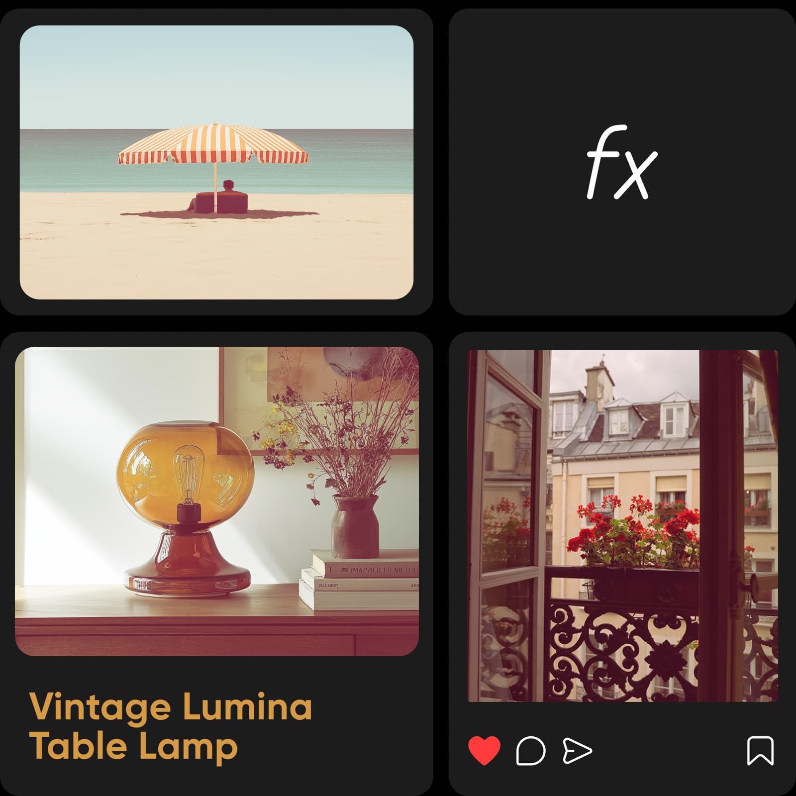 apply vintage filter to photos and make social media feed cooler