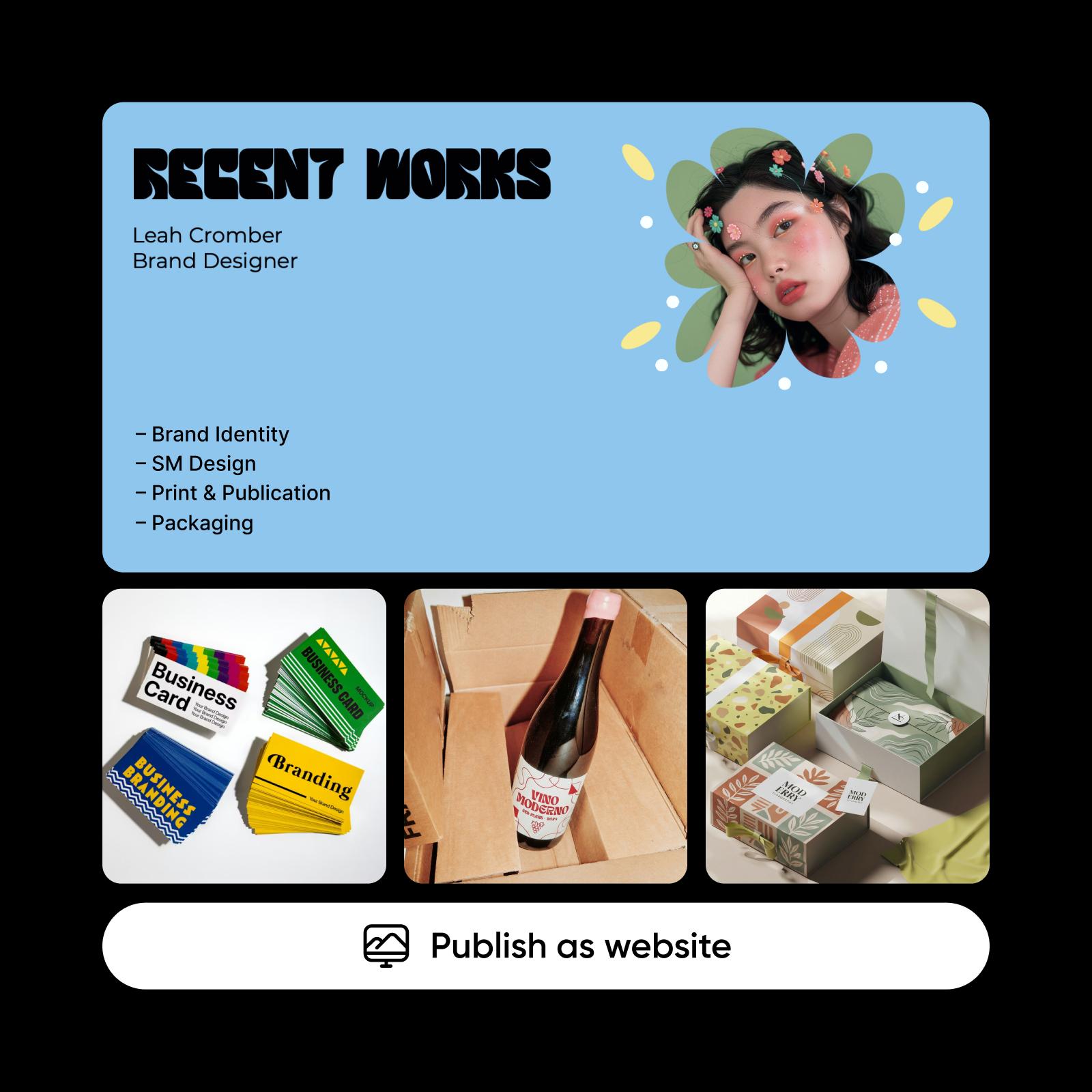 Instant publishing website