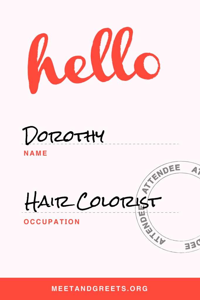 Bold Red Networking Event Name Tag Design