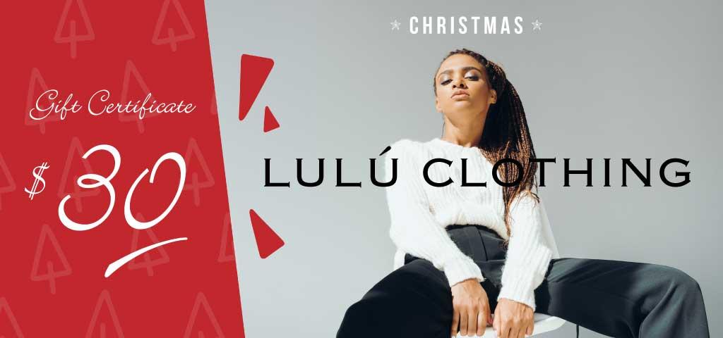 Elegant Christmas Voucher Design in Red and Grey