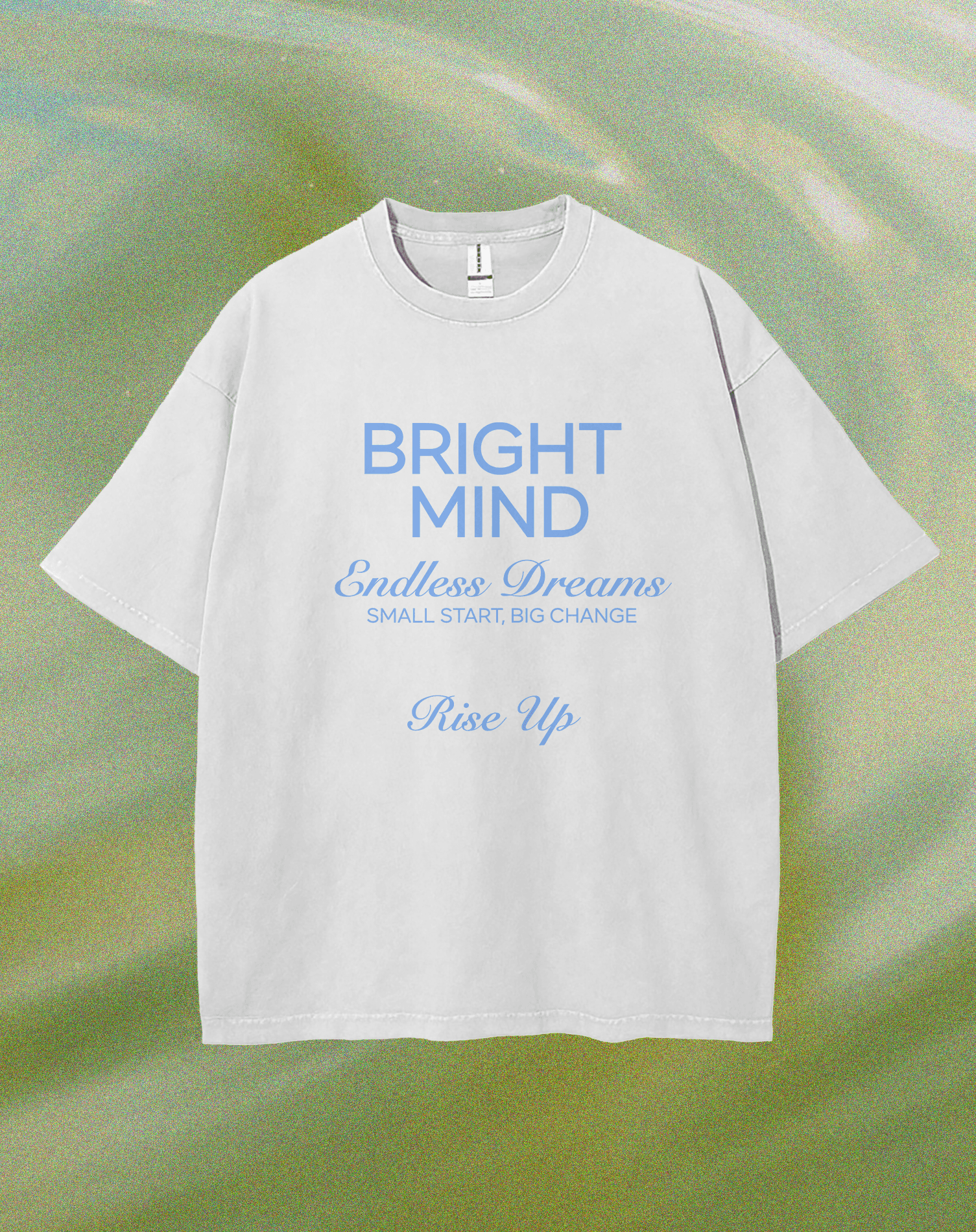Inspirational T-Shirt Design in Blue and White